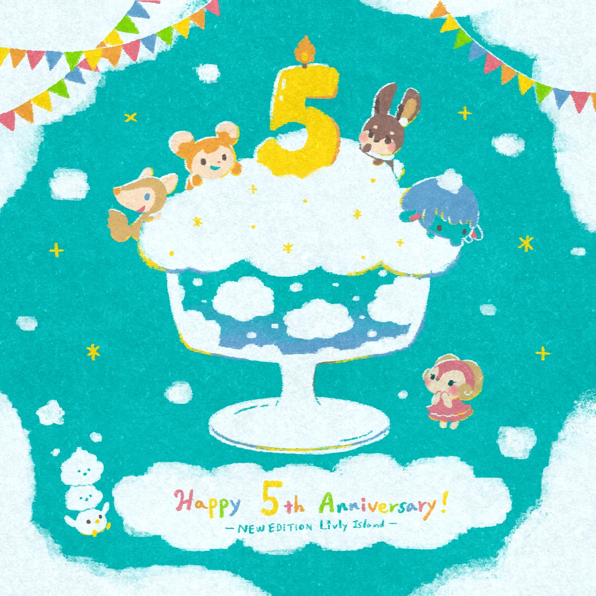 Aki_conatsu's tweet photo. #リヴリー研究作品

5周年のお祝いイラスト︎︎︎︎☁ https://t.co/cOCODoViUi