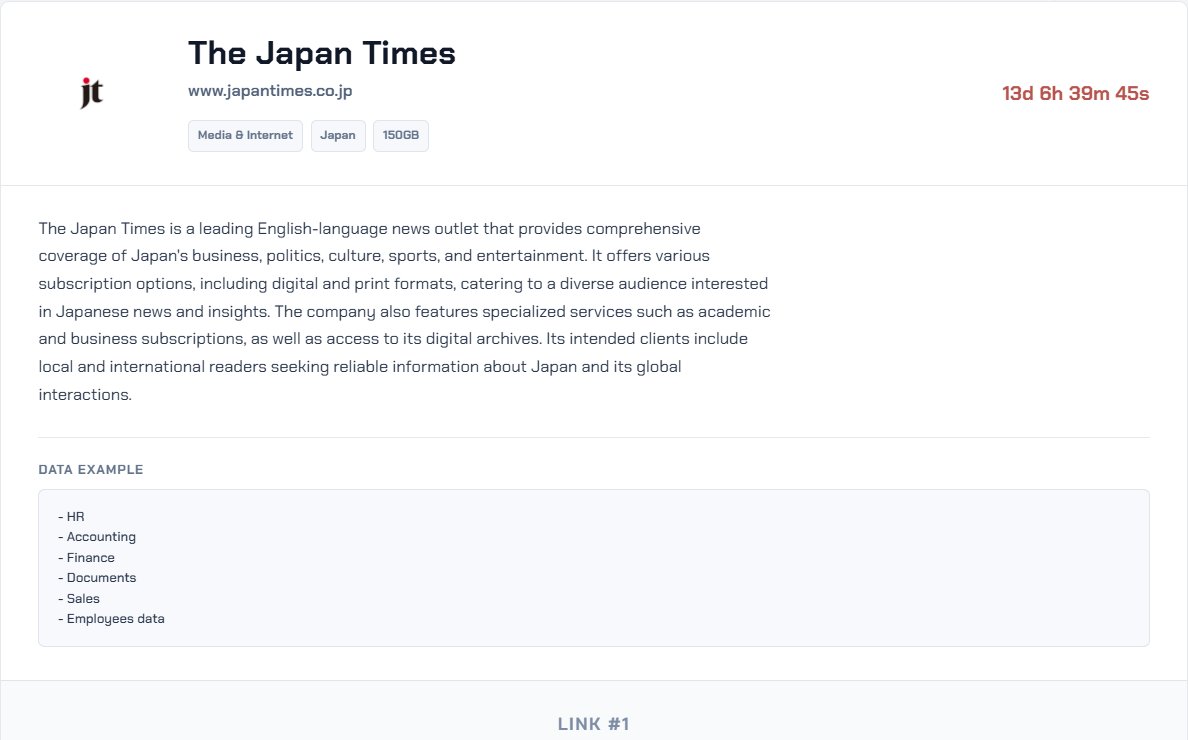 H4ckmanac's tweet photo. 🚨Cyber Alert ‼️

🇯🇵Japan - 𝗧𝗵𝗲 𝗝𝗮𝗽𝗮𝗻 𝗧𝗶𝗺𝗲𝘀

Eclipse hacking group claims to have breached The Japan Times. According to the threat actor, 150 GB of data was exfiltrated, including HR, accounting, finance, sales, documents, and employee data.

Threat actor: Eclipse
Sector: News / Multimedia
Data exposure (claimed): 150 GB
Data type: HR, accounting, finance, sales, documents, and employee data
Observed: Sep 30, 2026
Status: Pending verification
ESIX©: 5.23

Full details and impact assessment on https://t.co/eB7qgxLdpI