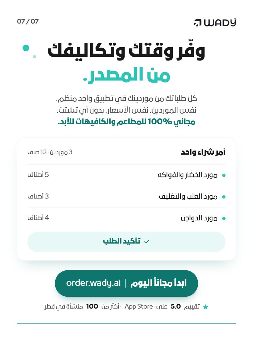trywady's tweet photo. طلب بـ 100 ريال من التطبيق:
عمولة: 25
أكل: 30
تغليف: 8
عمالة: 18
الصافي لك: 19 ر.ق بس قبل الإيجار!

حوّل 20% بس من زبائنك لطلب مباشر، ووفر 60,000 ريال سنوياً بجيبك 📈 https://t.co/jlvItQ3VUz