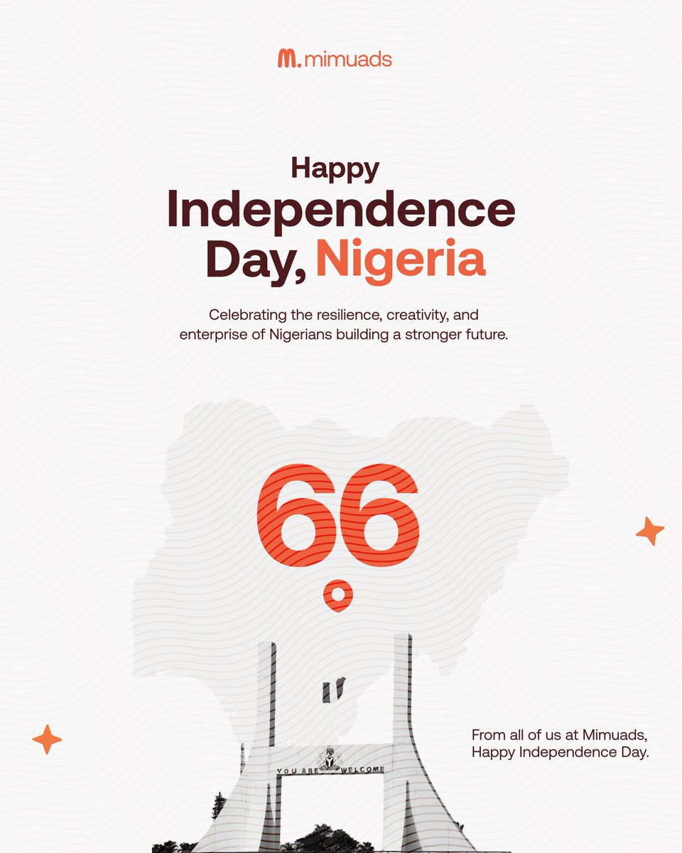 mimuads's tweet photo. Nigeria is built by people who keep creating, building, and moving forward.

At Mimuads, we are proud to play our part by helping businesses reach people in the places that matter.

Happy Independence Day, Nigeria. 

#NigeriaIndependenceDay  #Mimuads #DOOH https://t.co/BPFHQTmgSr