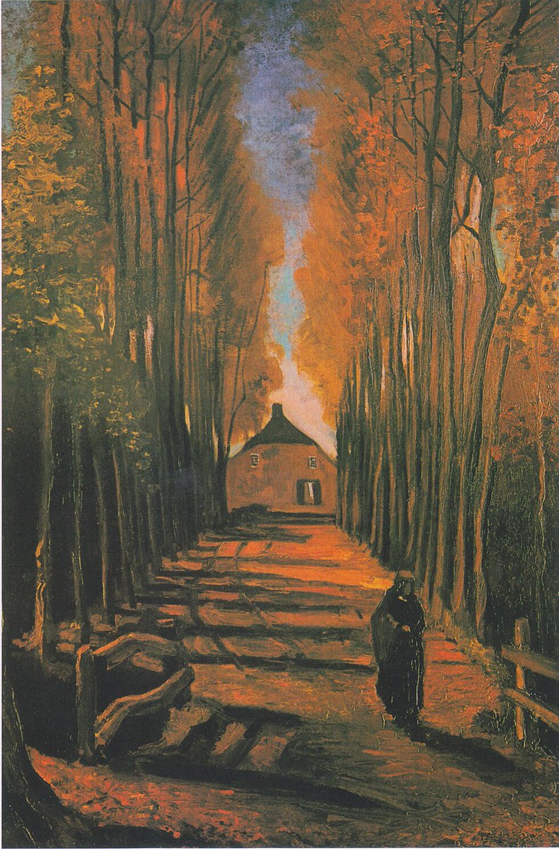 LRonLacy's tweet photo. In #OCTOBER 1884
‘Poplars in Autumn’ (‘Pappelallee im Herbst’) Vincent van Gogh (1853-1890). Oil on canvas. 98,5 x 66 cm. Amsterdam, Van Gogh Museum. October 1884.
#VincentvanGogh #DutchArt #PostImpressionism #painting #OilPainting https://t.co/LkSujavLUt
