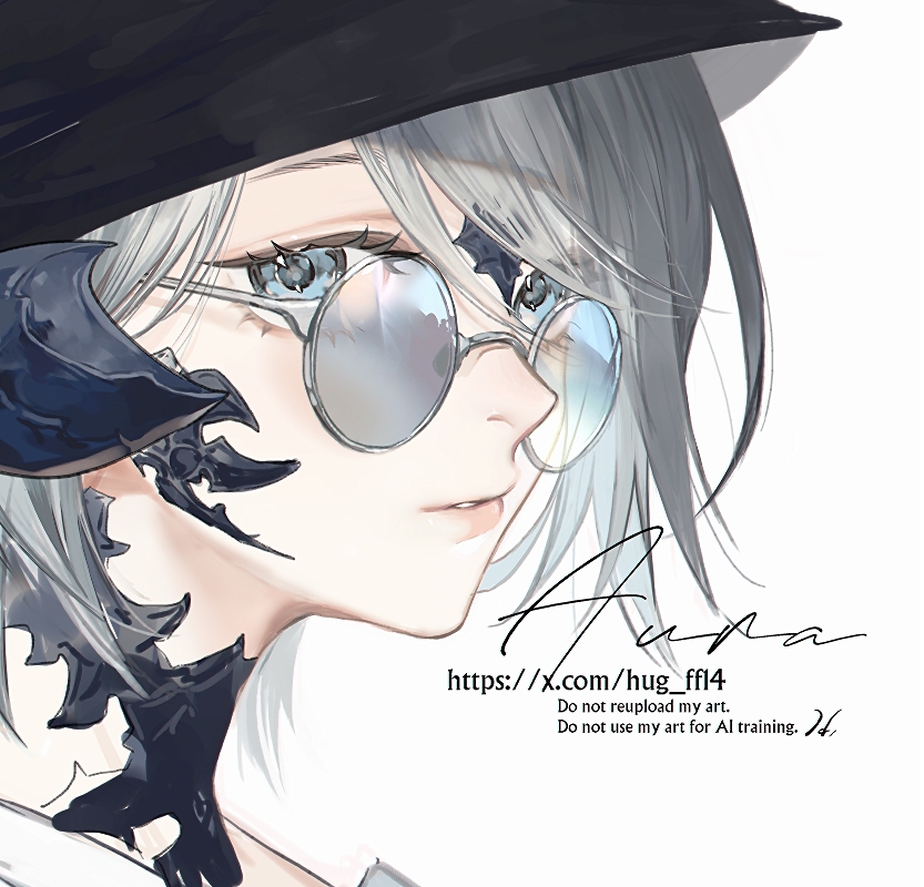 hug_ff14's tweet photo. 眼鏡の日らしいので再掲アウラちゃん https://t.co/dI1SVRNXkq