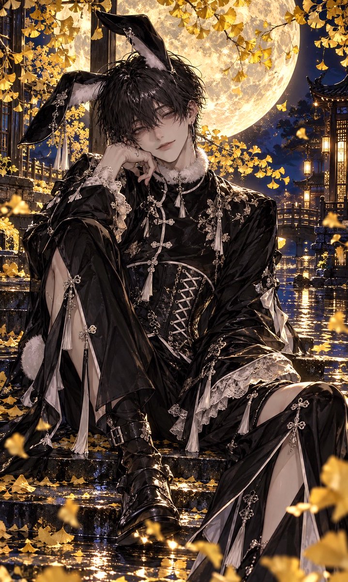 namonamon_'s tweet photo. 【プロンプト配布】
『月下の黒兎』🌕🐰
⚠️ChatGPT専用。ガチャ要素有
引用見に行きます👀
プロンプトはALTにて❣️
#なもの部屋ん中 https://t.co/vzV89TSzRr