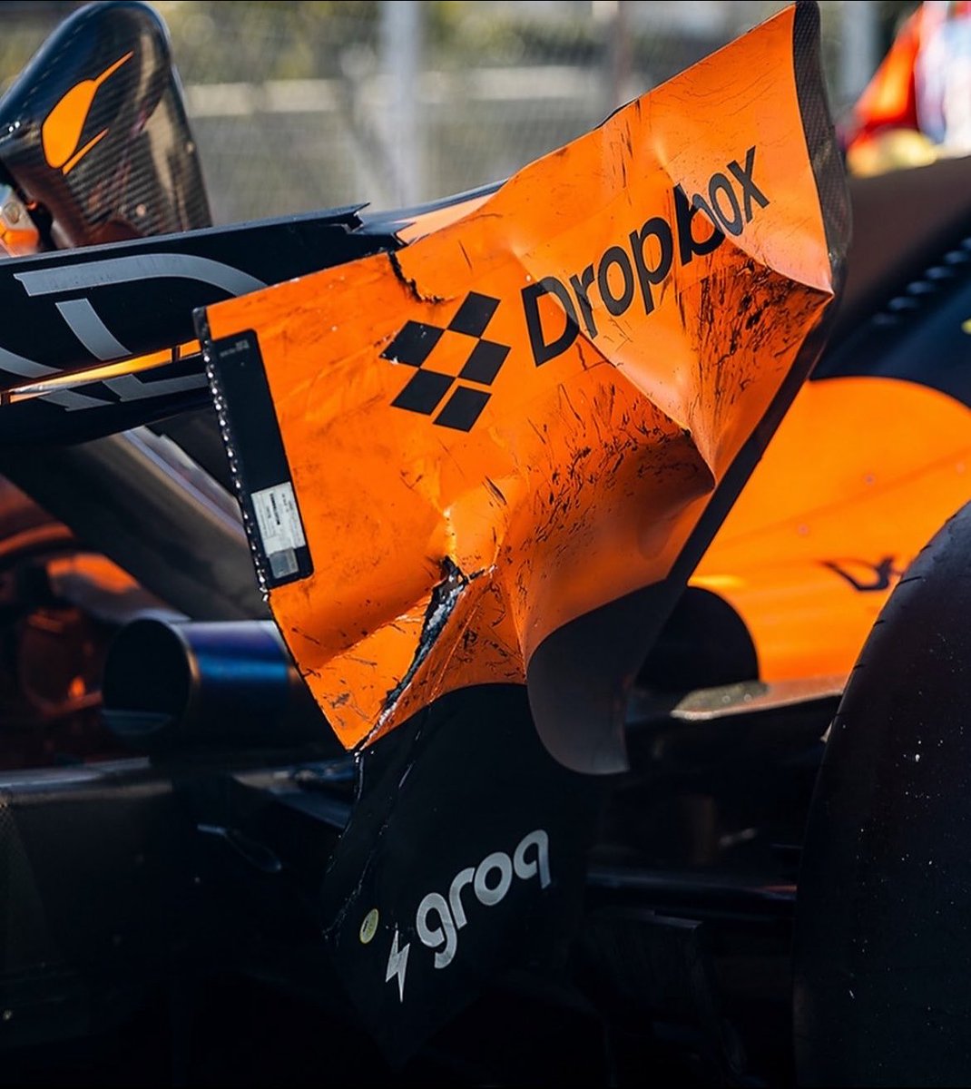 ln1wdc44's tweet photo. a close up of the damage to lando’s car last weekend https://t.co/JWDdY4hkqC