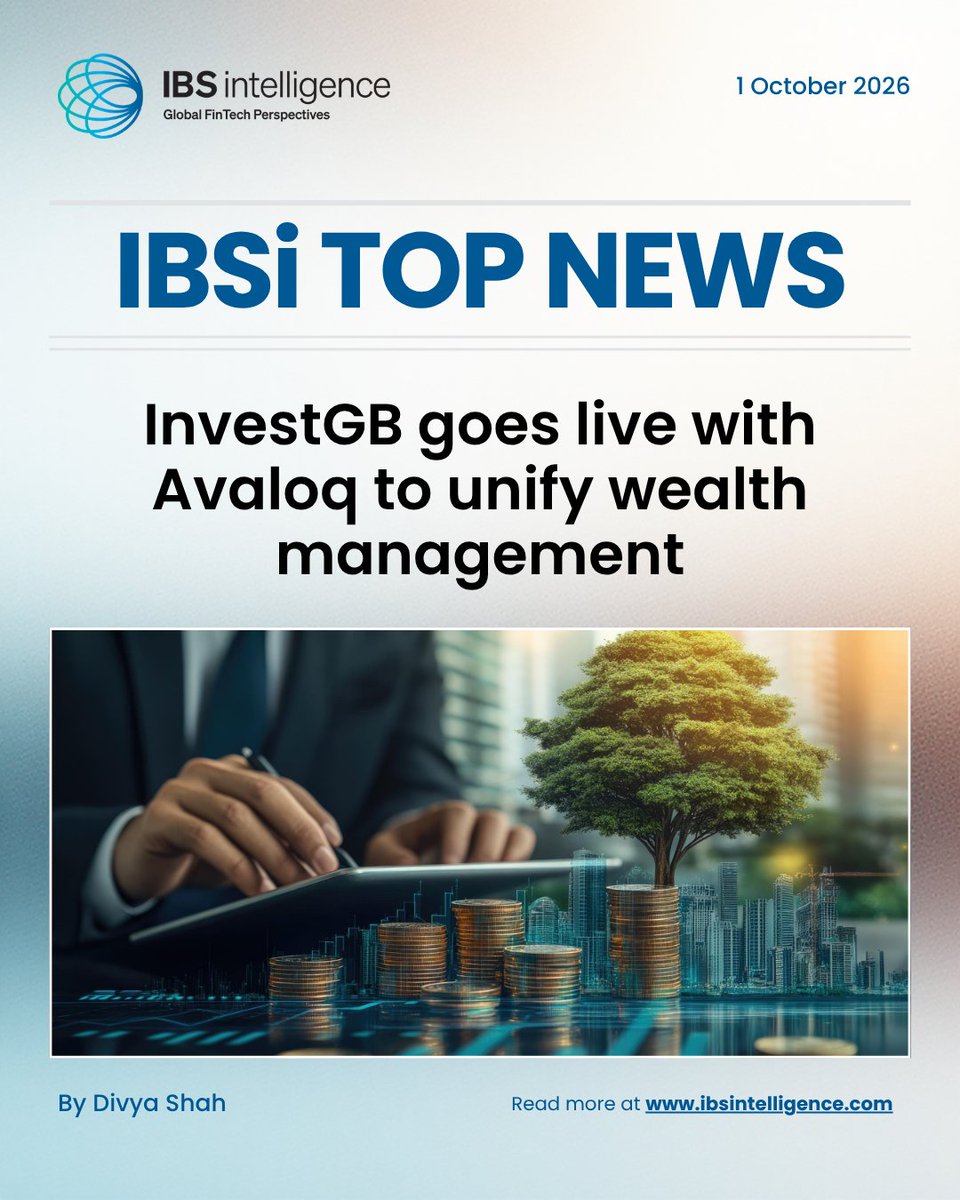 IBSIntelligence's tweet photo. 🚀📰 Top News of the Day! 🤖
Gulf Capital Investment Company KSCC (InvestGB), the investment arm of Gulf Bank, has gone live with Avaloq’s wealth management platform, marking a major milestone in its digital transformation strategy and Avaloq’s first implementation in Kuwait. The implementation consolidates InvestGB’s wealth management, portfolio management, fund administration, credit and lending operations onto a unified platform.

Read more: https://t.co/rwz6EhtCJv

#GulfCapitalInvestment #InvestGB #AI #Avaloq #Wealthmanagement #FinTech #Banking #credit #lending #Kuwait #FinancialServices #BankingTechnology #IBSintelligence #FinTechNews