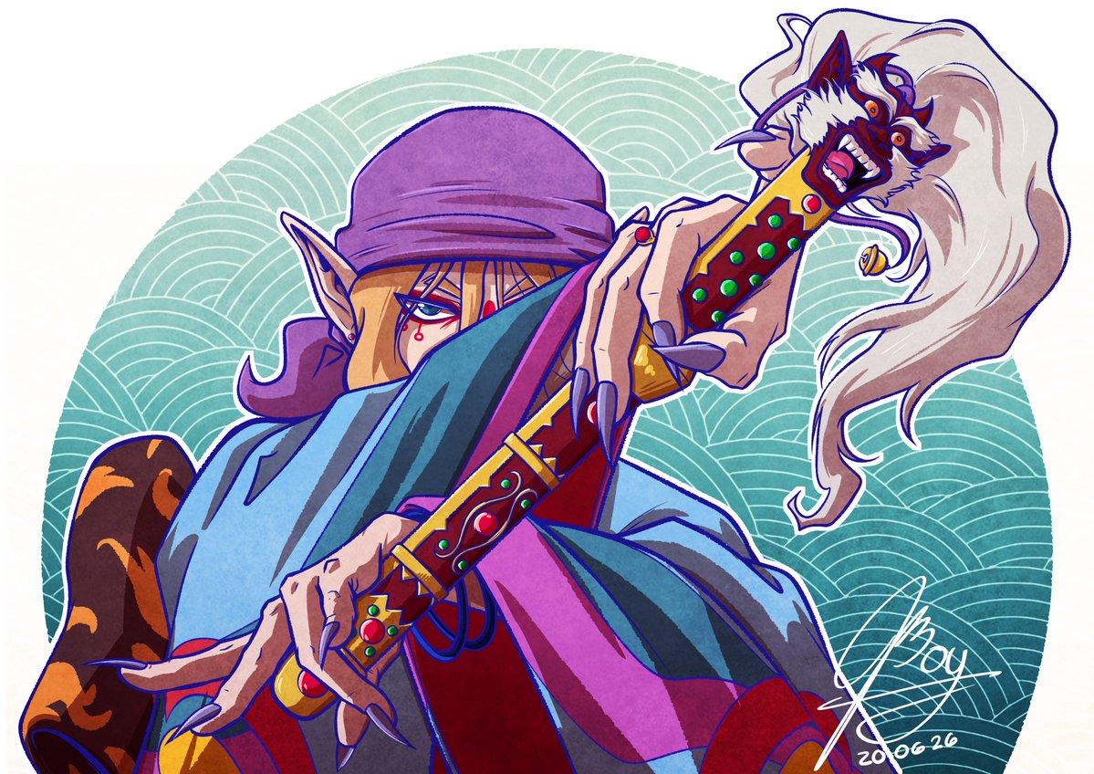 NoheBoy's tweet photo. En honor a que acabo de ver la tercera película, resubo mis fanarts favoritos.
Vivan los kusuriuri

#mononoke  #劇場版モノノ怪 #モノノ怪 https://t.co/5ViarVwO8s