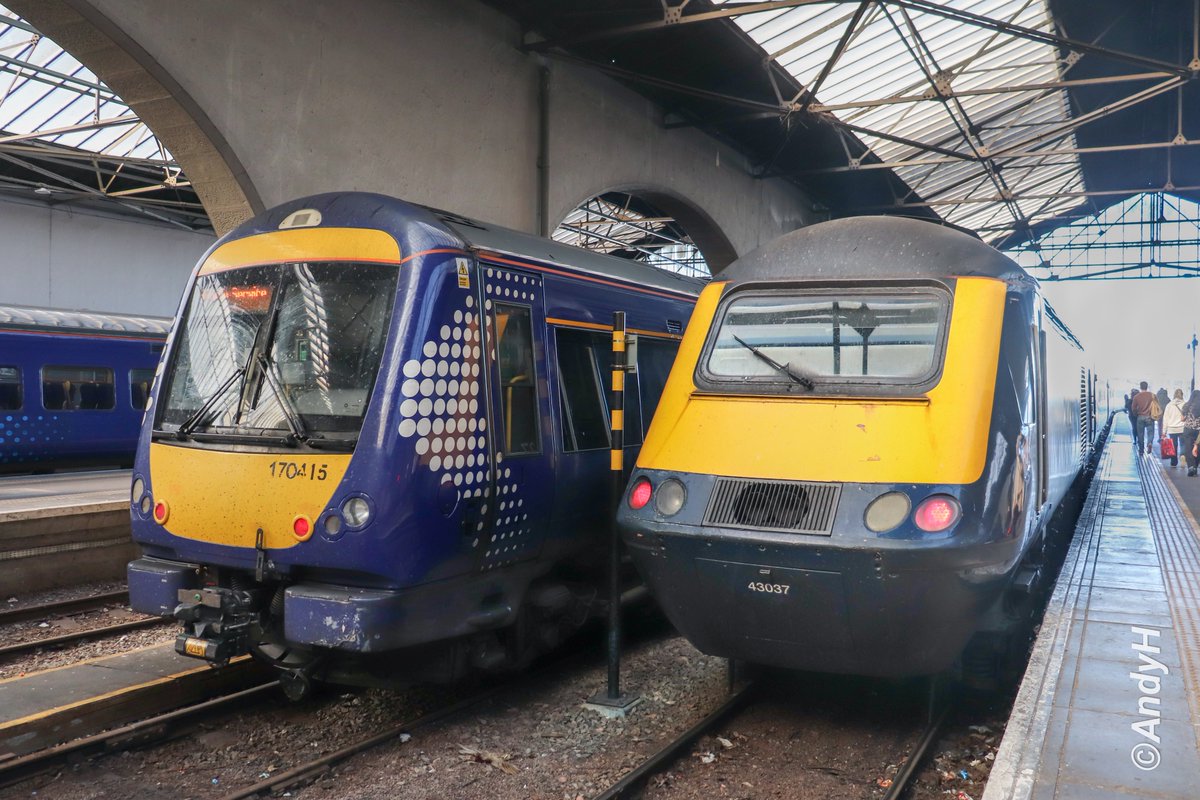 holtona72's tweet photo. #HighSpeedThursday Neither shot is going to win photo of the year but i do like a record shot for haulages so here's @ScotRail #InterCity7 #HST 43037 at Haymarket & Inverness, our 3½hr ride to the capital of the Highlands aboard #ScotRail 1H17 13.32 Edinburgh-Inverness on 9/9/26 https://t.co/aq5QGT49pU
