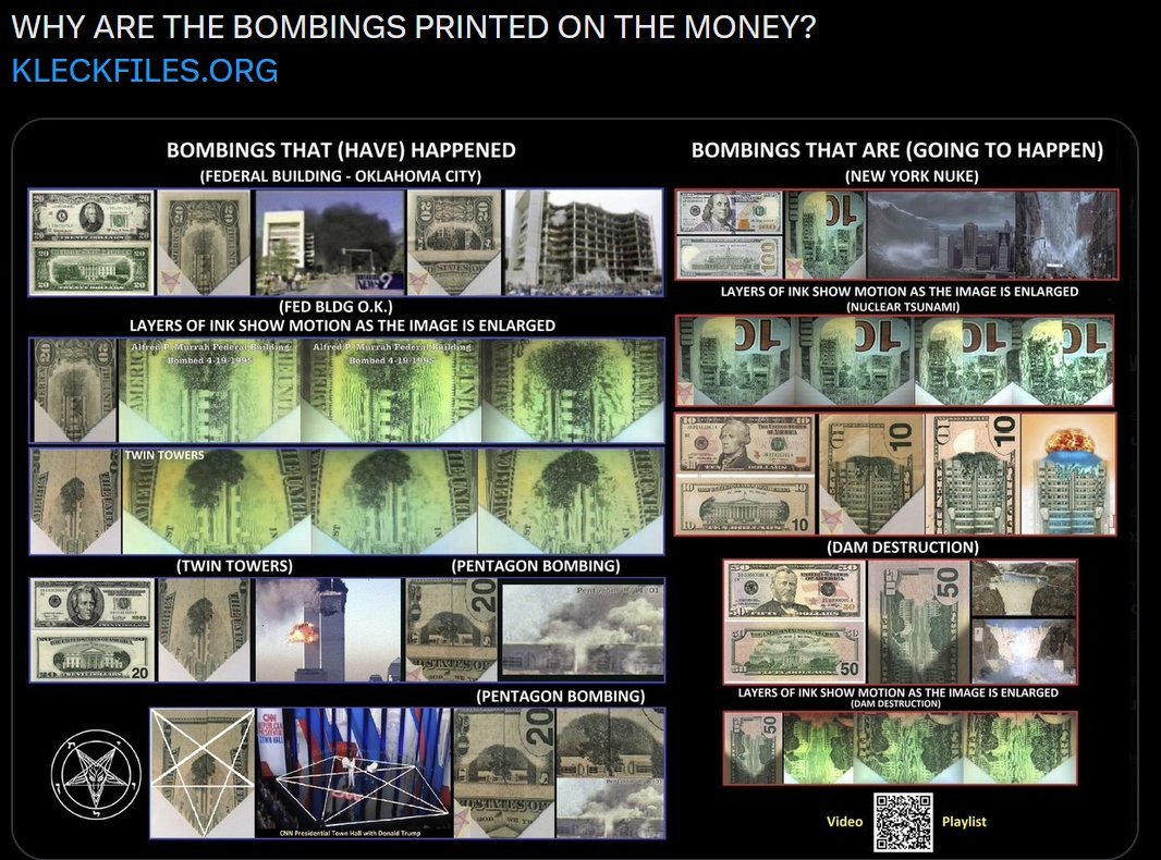 HosanaABBA's tweet photo. @Megatron_ron What's printed on the U.S Currency?  IS THE NUCLEAR DEVASTATION OF NYC PRINTED ON THE MONEY? ASK @JonathanKleck HE KNOWS https://t.co/N4iEEqmaVU