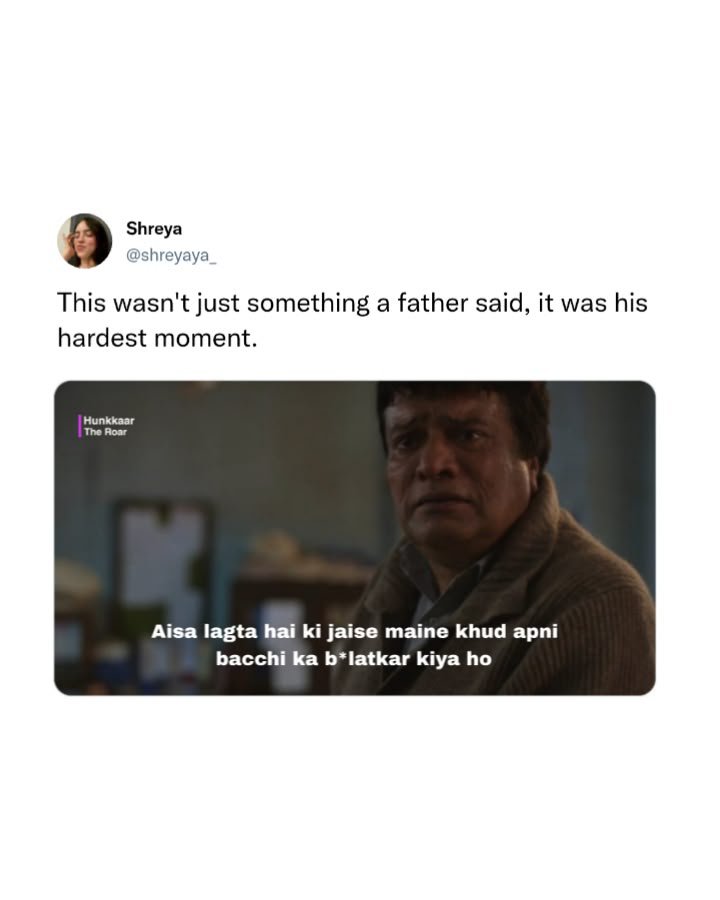Ruchi1746859's tweet photo. The Baapji storyline shows how blind faith can become a source of influence and control.
#Hunkkaar #JioHotstar https://t.co/n7U7GHS9sZ