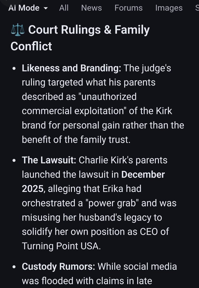 NVDesertRose's tweet photo. @realstewpeters Gemini was popping out some good information about Erika and lawsuits before they changed its information. https://t.co/FAxBqbSvEA