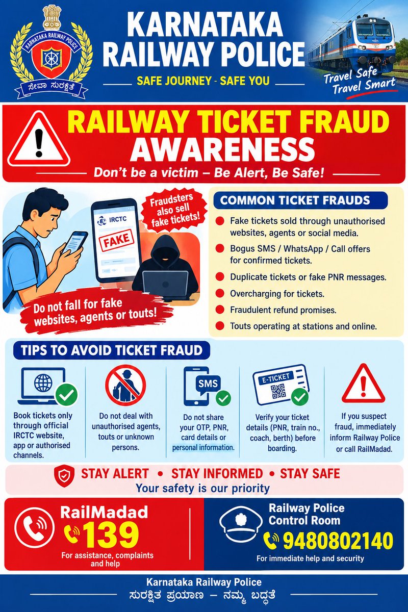 KARailwayPolice's tweet photo. @DgpKarnataka @KarnatakaCops @CPBlr @CPMysuru @CPBELAGAVI @rpfswr @rpfwr1 https://t.co/X5KE5hP9Km