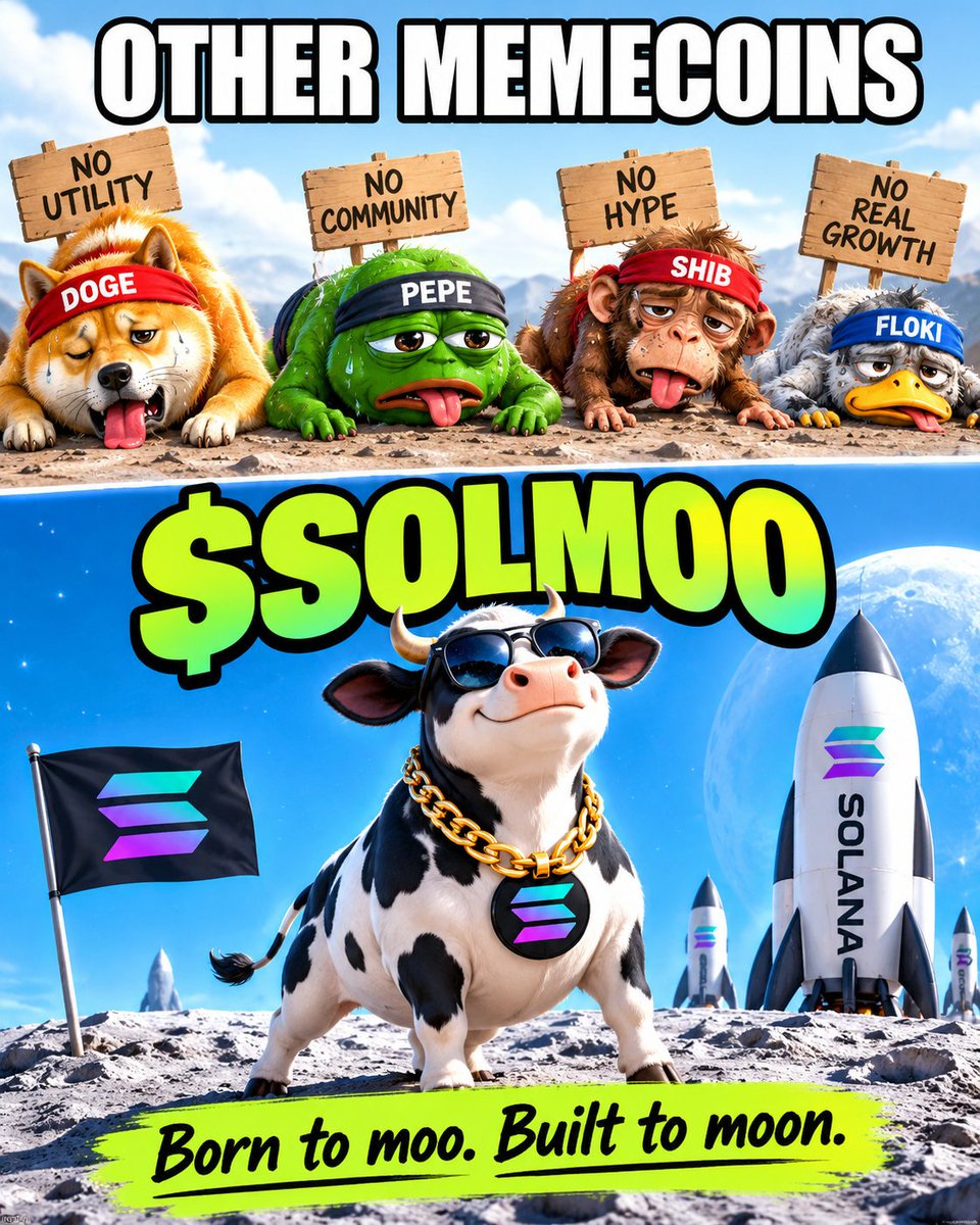 scalperprotrade's tweet photo. Other memecoins: 😴
$SOLMOO Born to moo. Built to moon. 🐮🚀

@SOLMOOsvj @Cryptmaill
#SOLMOO https://t.co/ydm7whAmch