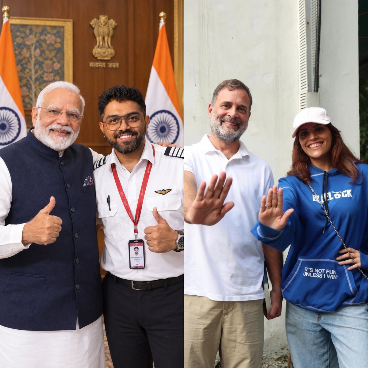 chixxsays's tweet photo. PM Modi tweeted about Smit Machchhar who saved so many lives and made Indians proud

Rahul Gandhi tweeted about a cringe influencer who disrespected our army and abused the PM

The priorities are clear https://t.co/kXFj82vHRF