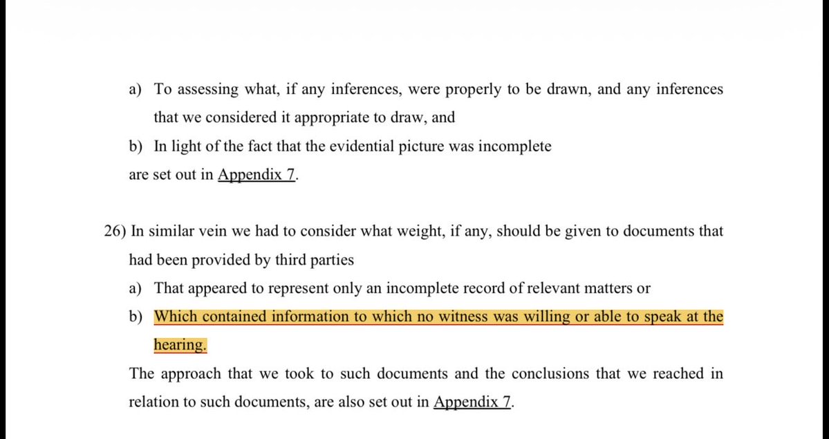 GeronimoMorgans's tweet photo. Finished reading the 40-page verdict (took me two days), along with Etihad Airways’ statement.

The strongest line in Etihad’s statement is that the Premier League never contacted them or gave them a chance to put their side across. 

That ties straight into the commission’s own admissions: witnesses who could have given evidence weren’t called (p.6, para 24), and some third-party documents had no witness willing or able to explain them (p.7, para 26).

It also strengthens the appeal on the “sham” point. A sham normally requires both parties to intend to mislead. If the sponsor was never heard, City will rightly ask how the panel established the sponsor's intent at all (p.30, para 110).

And the statement shows the scale of reputational fallout for a party the decision doesn't even name. 

That piles more pressure on the Premier League over how it chose to publicise these findings.