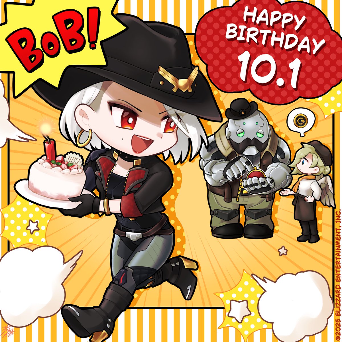 jpPlayOverwatch's tweet photo. 本日10月1日はアッシュの誕生日！🎉🎂

#オーバーウォッチ をつけて、みんなでお祝いメッセージやアッシュのベストプレイをシェアしましょう！

🎨 @iwa_nashi https://t.co/5zV2QqAHk8