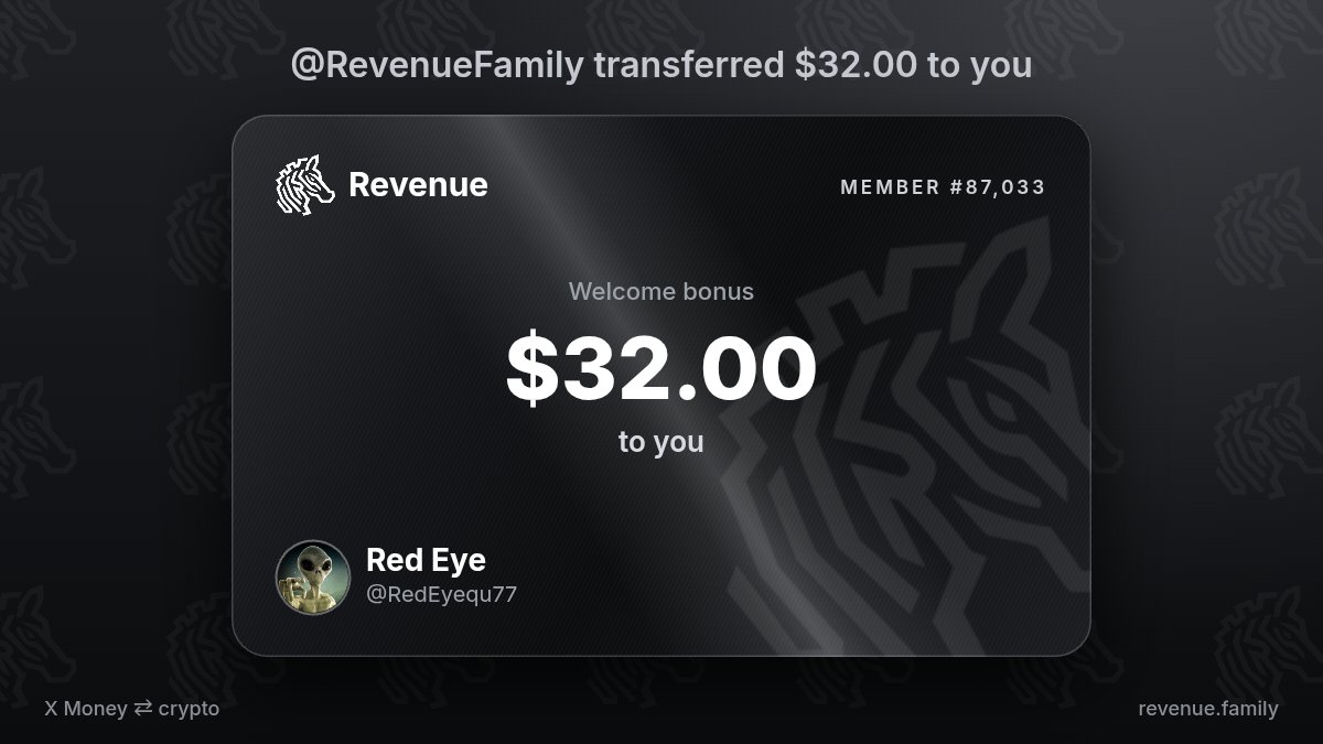 RedEyequ77's tweet photo. @RevenueFamily @RevenueFamily started me with $32.00 https://t.co/MbSqDymQVw