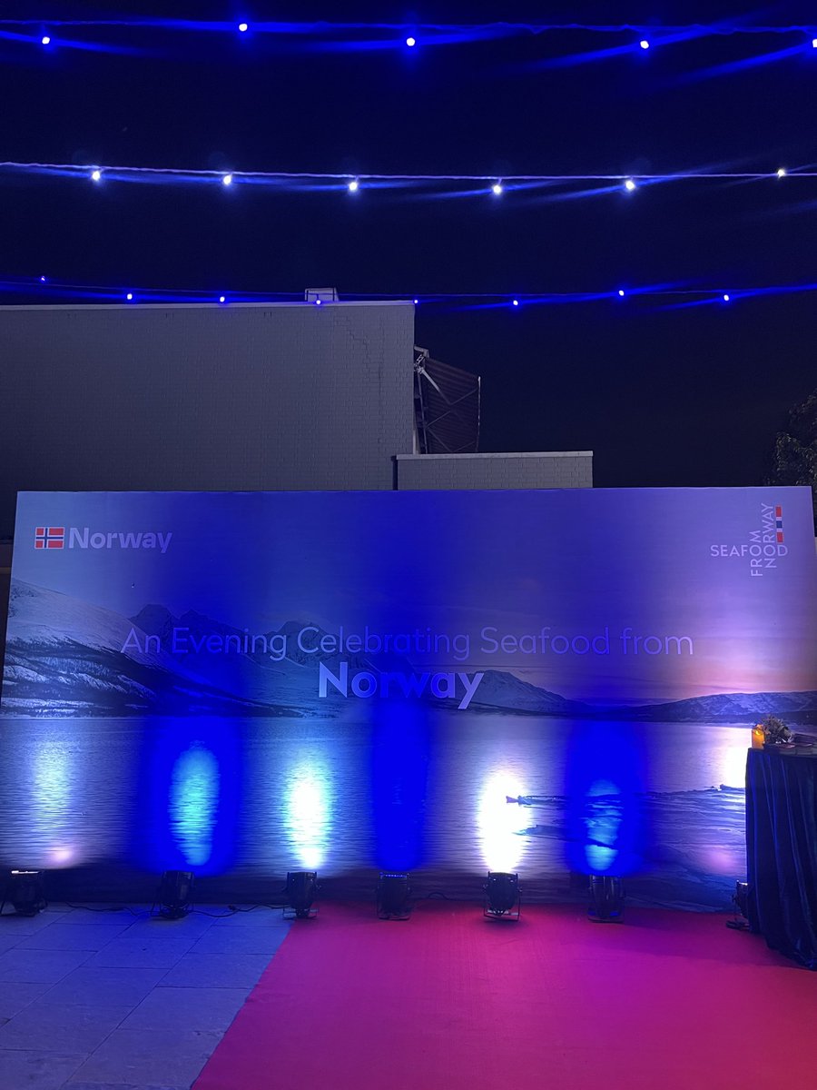 tweettokarishma's tweet photo. At the Norway Embassy in New Delhi last night, officials shared encouraging data on the impact of the India-EFTA TEPA on seafood trade

According to Norwegian officials, seafood exports from Norway to India have seen almost a twofold increase since the agreement came into effect. https://t.co/hoIdJiyYUY