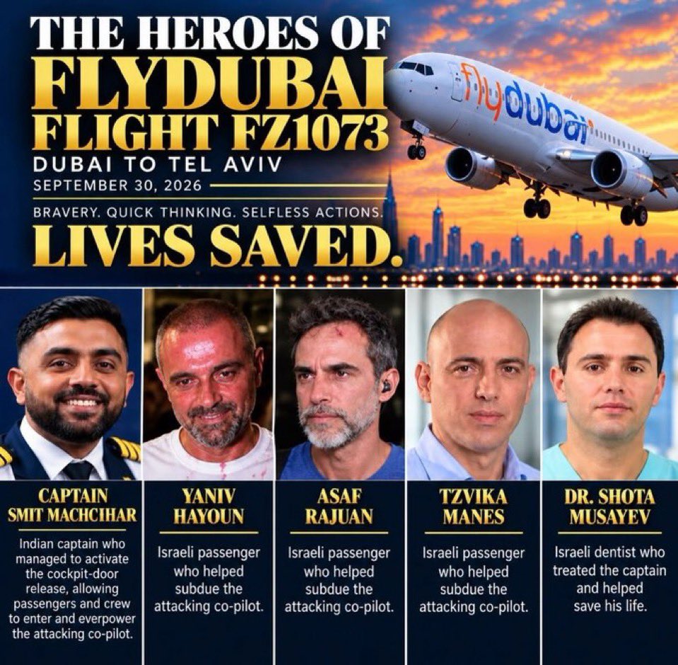 PreislerKa's tweet photo. If you are sitting on a plane ✈️that is about to experience a terrorist attack, your seatmates should be named Smit, Yaniv, Asaf, Tzvika and Shota. 
The world has escaped a catastrophe! 
Am Israel chai. #FlyFightWin https://t.co/Fyr5LYqNbc