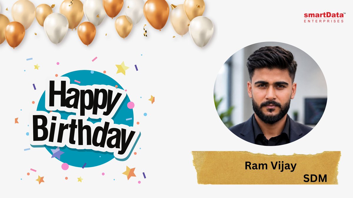 sdeievent's tweet photo. 🎉 Happy birthday to Deepika Joshi, Ram Vijay, Anand Raj and Praduman Kumar!
Wishing you all a great day and a year full of good work and good energy ahead🎊. #HappyBirthday #TeamAppreciation #smartData📷 https://t.co/LX8LVxWutM