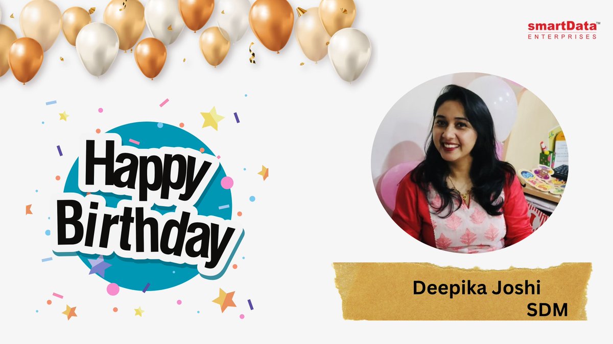 sdeievent's tweet photo. 🎉 Happy birthday to Deepika Joshi, Ram Vijay, Anand Raj and Praduman Kumar!
Wishing you all a great day and a year full of good work and good energy ahead🎊. #HappyBirthday #TeamAppreciation #smartData📷 https://t.co/LX8LVxWutM