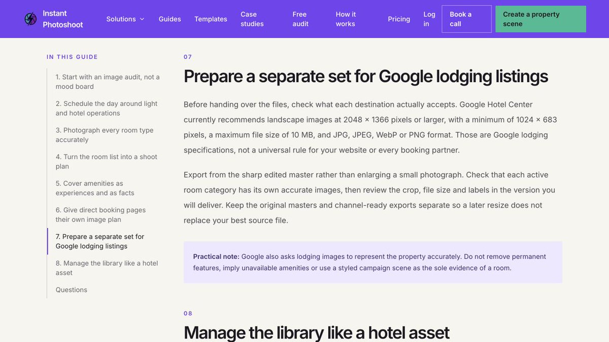 insanerabbitlab's tweet photo. The export is part of the shoot, too. Instant Photoshoot's hotel guide now covers Google lodging image sizes, file formats and delivery checks, including keeping edited masters separate from resized copies. The updated guide is live: https://t.co/TBKIUSDDX4 https://t.co/KH26GeGwIX