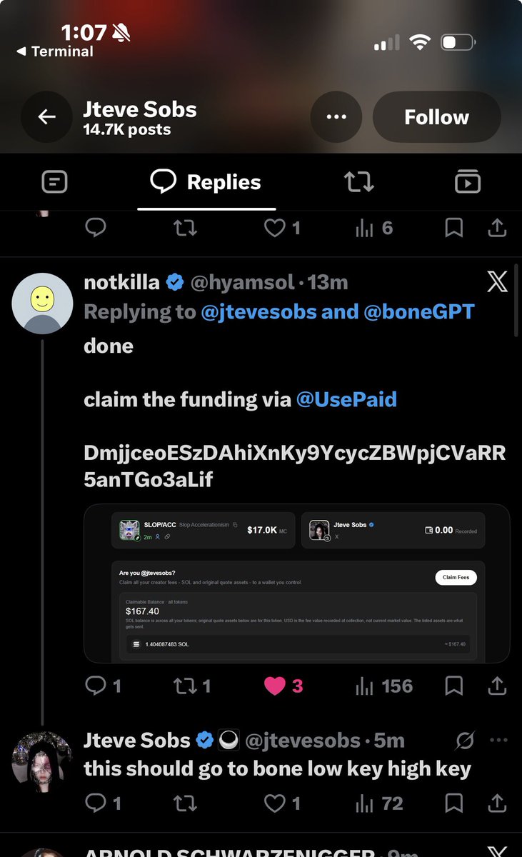 nighttimexbt's tweet photo. @jtevesobs @hyamsol @boneGPT The correct CA is GvxFx8wqqtakBRWrKaU2vKh56M6QEKhNf53MBhrNpump

All rewards goes to @boneGPT https://t.co/oZTV9hZiJu