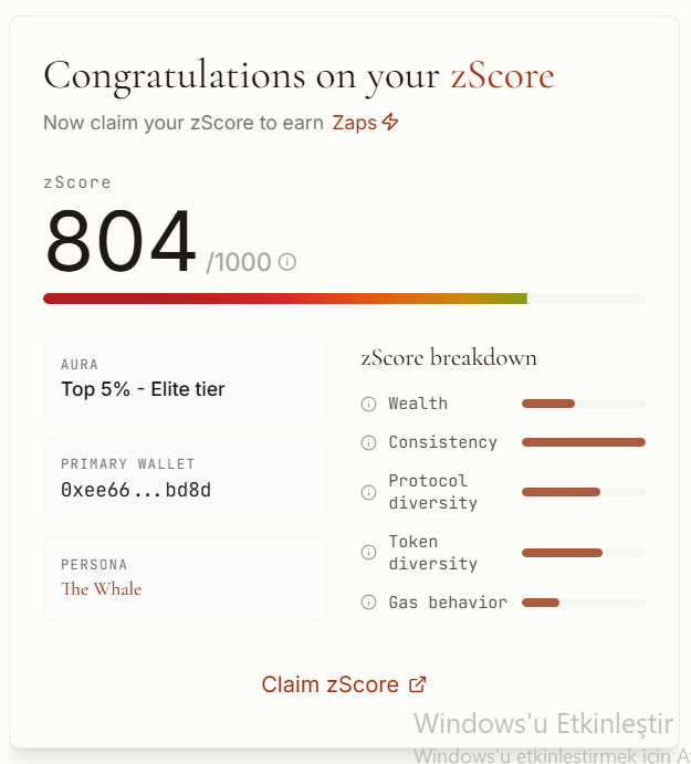 evrendag1284's tweet photo. Hello friends,  @zerufinance’s wallet intelligence gives me a useful starting point before the Ditto competition. My zScore is 804, while my separate zScore NFT profile shows 558 Gold and 0 Zaps different metrics, so I’m keeping them straight.

I’ve also linked my wallet to Ditto. My portfolio page shows 1,270 points and a current competition rank of #49,433. That’s my starting snapshot before the @zerufinance x @Ditto_Network $50,000 trading competition, where 600 traders are set to be rewarded based on onchain activity.

I’ve created Northstar | Web3 🌊 on Zaps too. If you’re joining the competition, come into the clan and let’s follow our progress together:

Ditto: https://t.co/4EaAV6OSPP

Join Northstar: https://t.co/boeFNBMEKu

Competition rewards and eligibility follow the official rules.