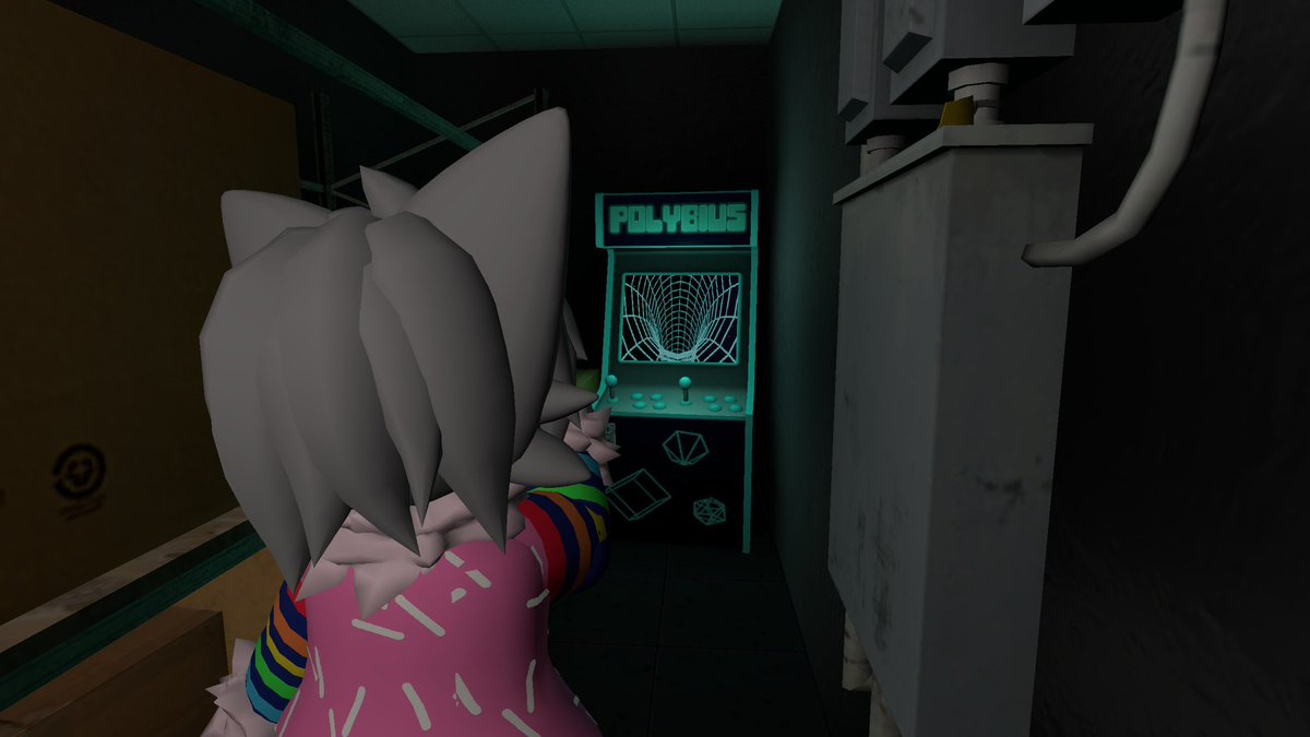 PartycatNyan's tweet photo. “fyound this arcade cabinet.. i feel.. almost drawn to it, nyan..” https://t.co/kBfY3v8ZrY