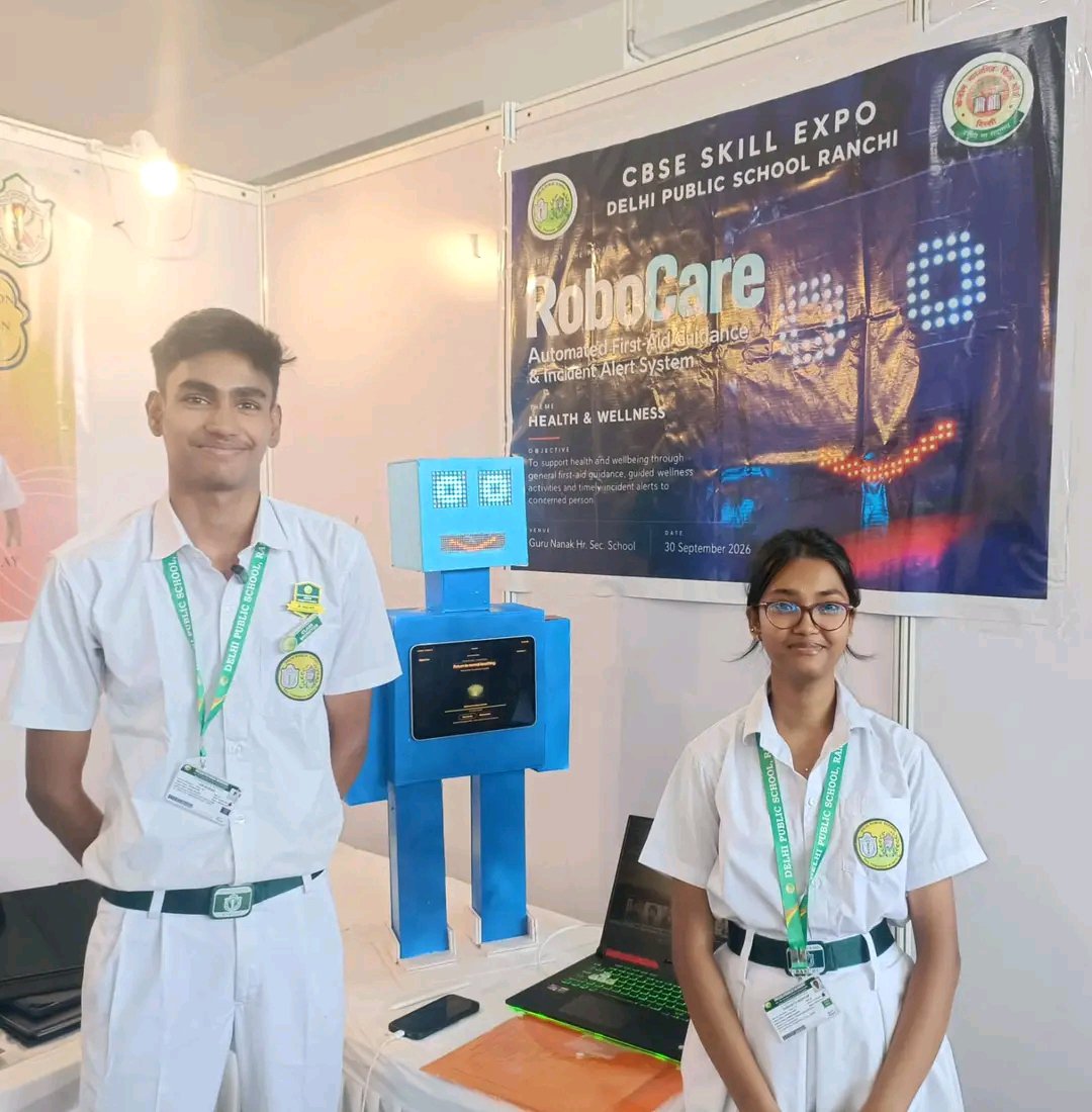 Dps_ranchi2's tweet photo. DPS Ranchi shines at the CBSE Skill Expo &amp; Guidance Festival! Three teams advanced to the Zonal Level, while three students gained career insights. Principal Dr. Jaya Chauhan said, “Explore, innovate, create and apply—education comes alive beyond the classroom.” 

#DPSRanchi https://t.co/NMrRBtIq1U