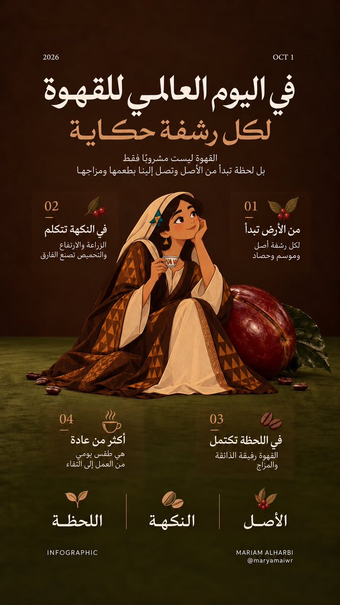 maryamaiwr's tweet photo. بخصوص اليوم 1 أكتوبر قررت أجرب شوي وأوريكم التجارب
مو شرط كل شي أشاركه يكون نتيجة نهائية
أحيانًا أحب أوريكم وش يصير أثناء التجربة والتوجيه والتعديل

#اليوم_العالمي_للقهوة https://t.co/c6mpjmlaeH
