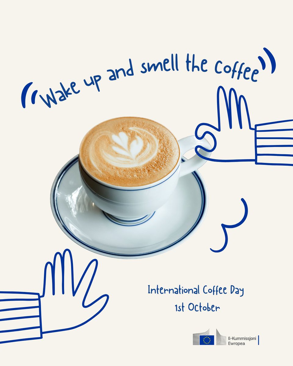ECRepMalta's tweet photo. In 2023, the EU imported 2.7 million tonnes of coffee from countries outside the EU, worth €10.6 billion.

Brazil and Vietnam supplied more than half of these imports, while Italy and Germany led the EU in roasted-coffee production.

Eurostat, 2023 data.

#InternationalCoffeeDay https://t.co/wxmHfFq3c6
