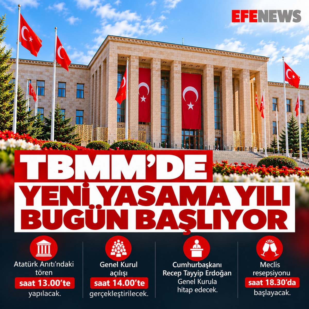 efenewstr's tweet photo. TBMM’de Yeni Yasama Yılı Başlıyor: Gözler Genel Kurul’da https://t.co/gI21DbUfME