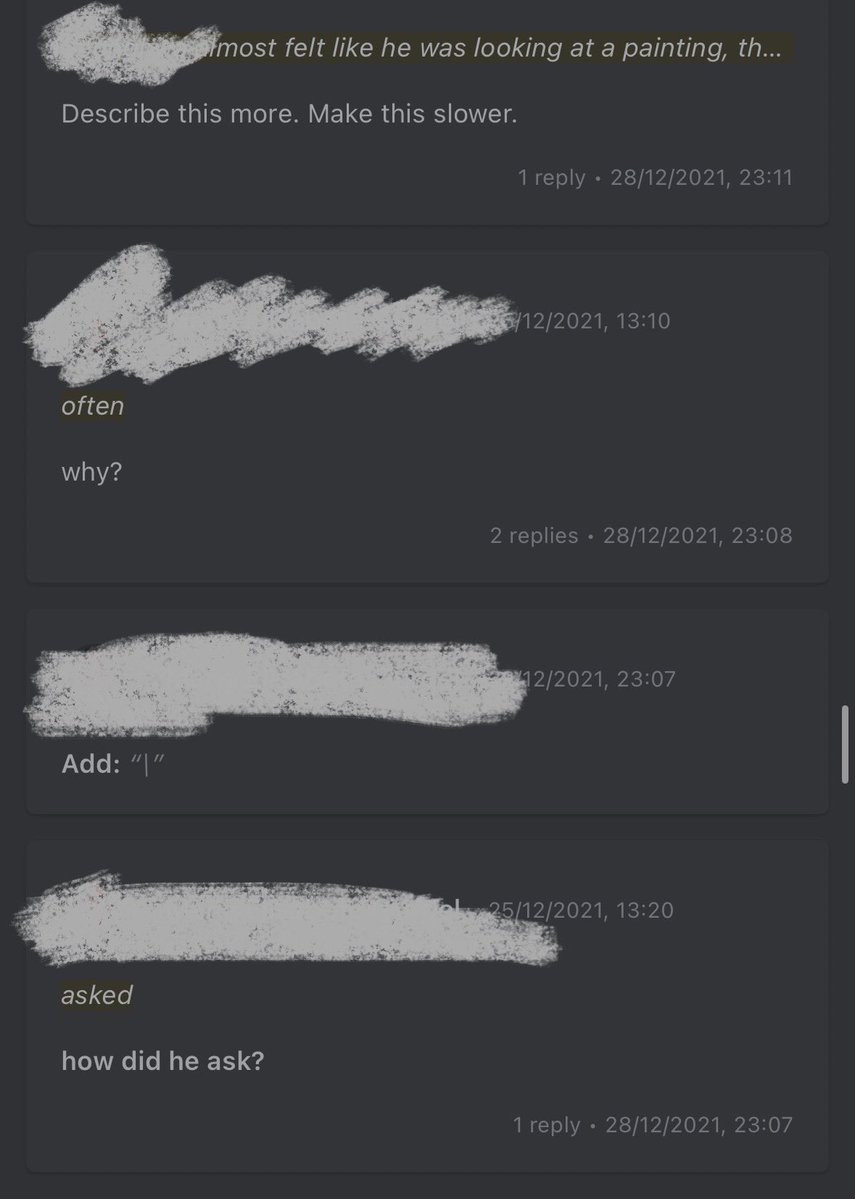 luneillei's tweet photo. shoutout to my beta reader. basically beat my first fic with “show don’t tell”. my writing would not be where it is without her. https://t.co/t32t6gvOvR
