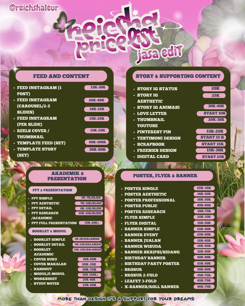 reiwsha's tweet photo. ୨୧ send your brief sekarang while you still have time open Flyer • Infografis • Poster • Banner • Scrapbook • Carousel | Canva &amp; Figma. WA: https://t.co/rRnfnbUsoY | https://t.co/aaHDUHrw68 | https://t.co/Oq4uWfljbQ #zonauang #zonajajan #designlogo https://t.co/GegiRUedRy