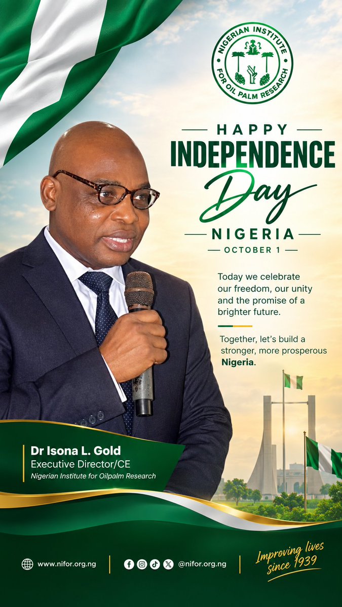 nifor_gov_ng's tweet photo. #NIFOR
#NigeriaAt66
#IndependenceDay
#OilPalmResearch https://t.co/xhClbZl034