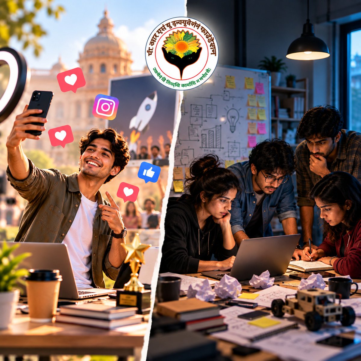 PRSUIF's tweet photo. 𝐒𝐨𝐜𝐢𝐚𝐥 𝐌𝐞𝐝𝐢𝐚 𝐒𝐭𝐚𝐫𝐭𝐮𝐩 ≠ 𝐑𝐞𝐚𝐥 𝐒𝐭𝐚𝐫𝐭𝐮𝐩 🚀

Social media shows the highlights.
Real startups build through problems, testing, failure &amp; iteration.
Less Show. More Build. More Impact.

#PRSUIF #RaftsAndRivers #StartupJourney #Innovation https://t.co/3xsQau8JkZ