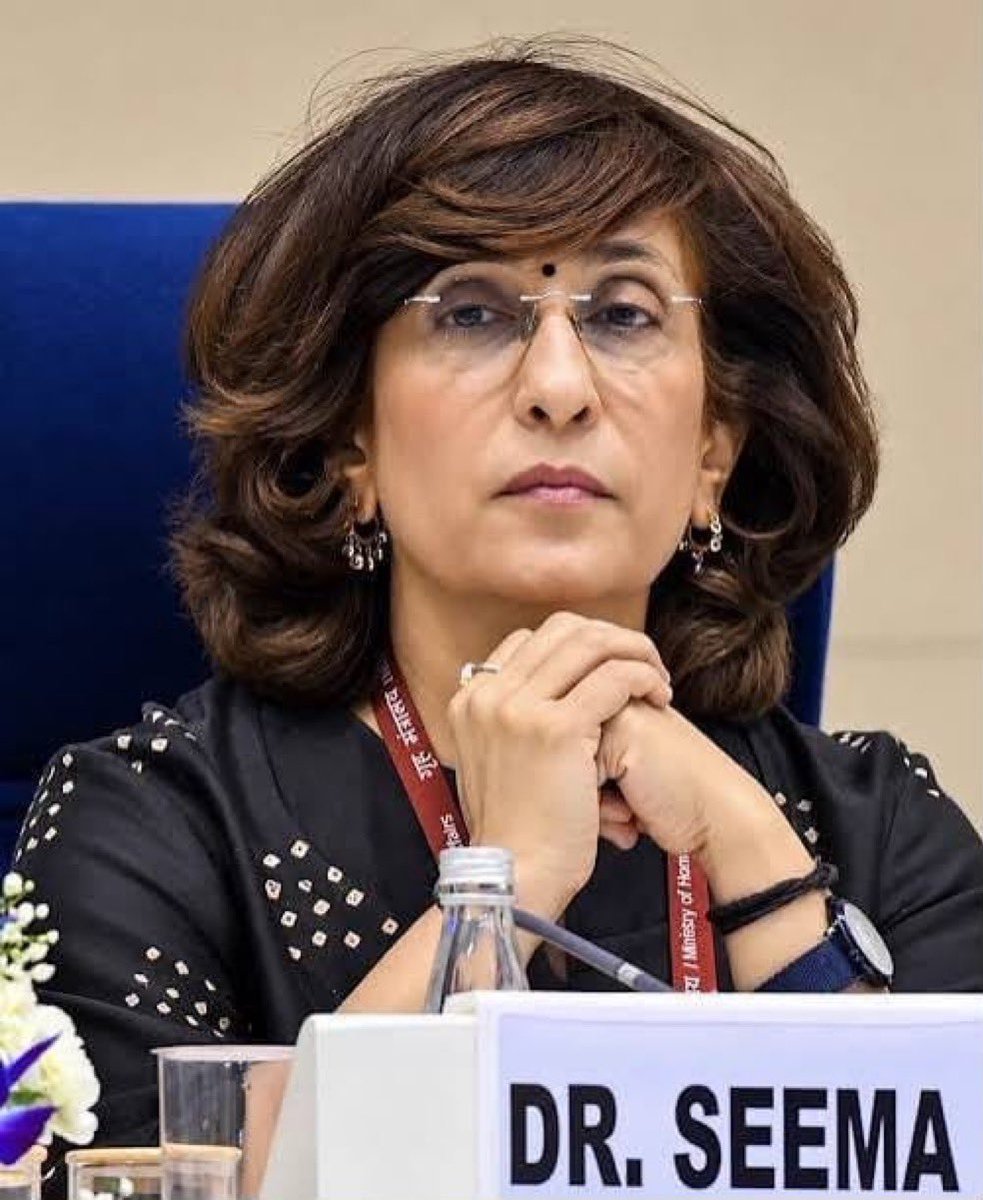 MahuaMoitra's tweet photo. A criminal. A traitor. A cyber terrorist. Illegally using software to harm the democratic fabric of India. Know the name. Seema Khanna DG IT, ECI. Recognise the face. No hole will be deep enough to hide in, Madam. https://t.co/oj4ASvDJsy