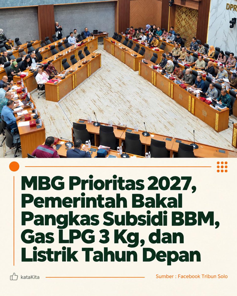 Rudetiawanst's tweet photo. Siap siap Tahun 2027.
Pengencangan ikat pinggang.
Pemangkasan BBM Susidi, LPG &amp; Listrik.
secara otomatis berpengaruh pada Transportasi dan 9 Bahan Pokok.
War biasa Rezim ini https://t.co/D6ijVxd96U