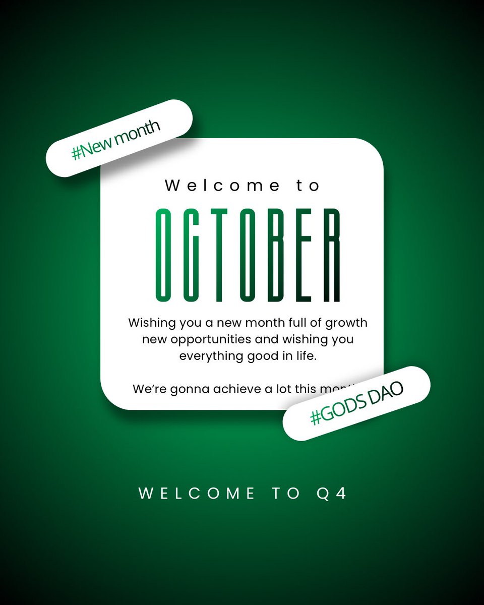 Gods_Dao0's tweet photo. Happy New Month, Gods Dao community 🖤🗓️
 
Welcome to a brand-new chapter. 

There is something special about flipping the calendar page it feels like a clean slate and a fresh opportunity to start again.
 
This month, let’s focus on:

- Growth: Trying something new or learning a new skill.

- Connection: Checking in on a neighbor or a friend.

- Focus: Tackling that one goal we’ve been putting off.
 
What is your biggest goal for this month? 
Drop it in the comments below so we can cheer each other on! 

Let’s make this month our best one.