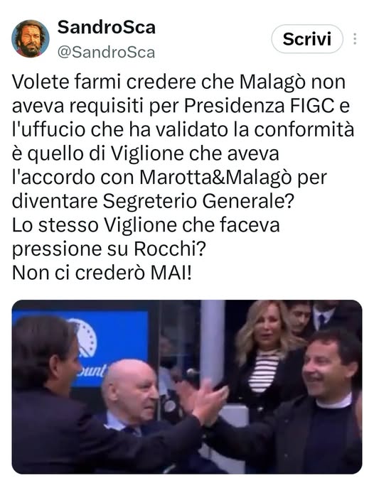Boboj29's tweet photo. Mi alzo in piedi e mi chino davanti a quanto scritto da @SandroSca .
Un applauso https://t.co/B1E9qIYjGf