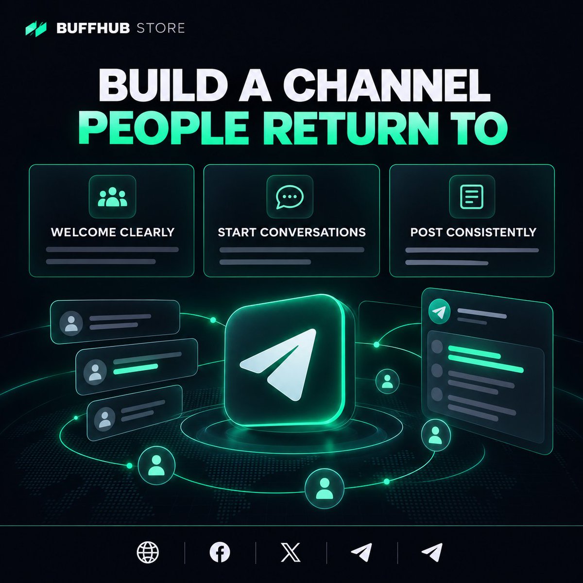 Buffhubnet's tweet photo. Build a channel people return to.

Make the purpose clear, welcome members well, and give them useful reasons to engage.

Consistent updates and meaningful conversations help turn a channel into a community.

Explore Buffhub’s Telegram and social growth services: https://t.co/h4r505AKZe

Connect with Buffhub Store:
Website: https://t.co/h4r505AKZe
Fanpage: https://t.co/GgQsFYjY9G
Twitter (X): https://t.co/Nupm99TKNr
Global Telegram: https://t.co/dePL1XZTPe
Vietnam Telegram: https://t.co/Lfzfx9vpdp

#Buffhub #TelegramGrowth #CommunityBuilding #SocialMediaGrowth