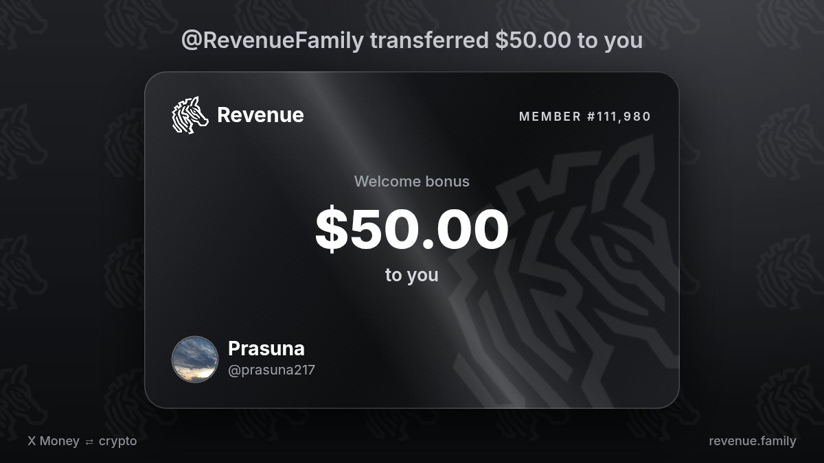 prasuna217's tweet photo. I have $50.00 from @RevenueFamily waiting https://t.co/em2HtfkPcq