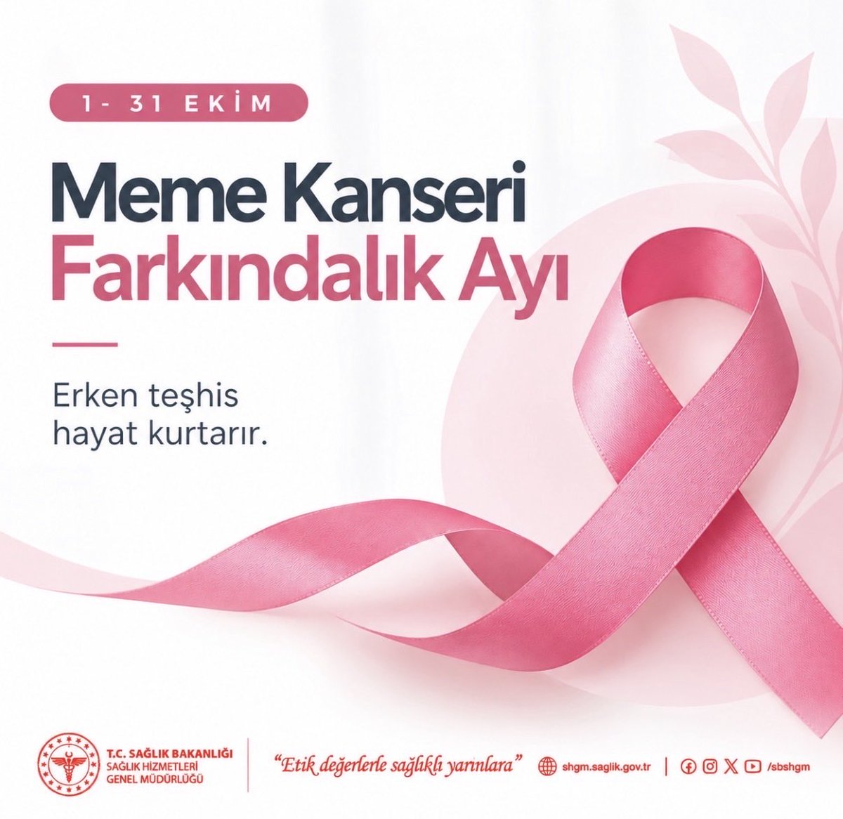 sbshgm's tweet photo. 🎀 1–31 Ekim Meme Kanseri Farkındalık Ayı

Erken teşhis, tedavi başarısını artırır.
Düzenli kontrollerinizi ihmal etmeyin.

#MemeKanseriFarkındalıkAyı #SağlıkHizmetleriGenelMüdürlüğü https://t.co/OQBVNDOsMN