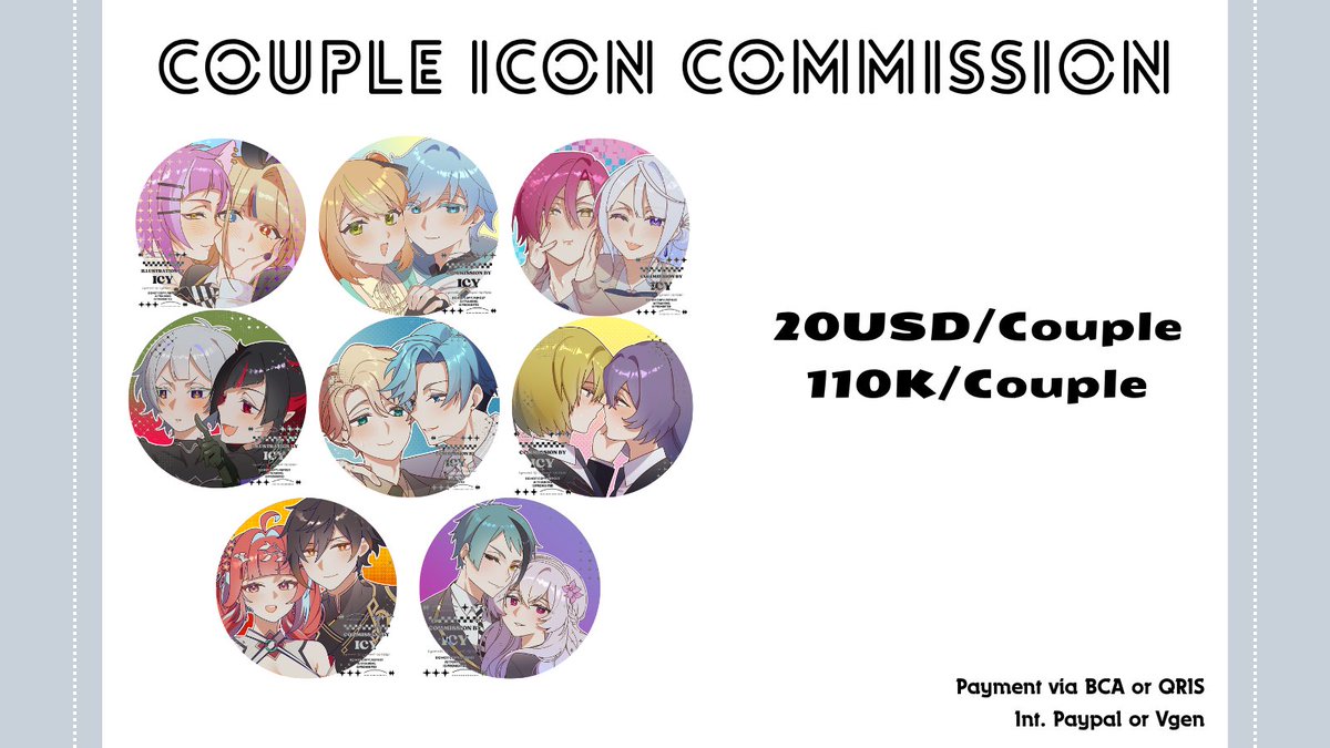 IcyNorwell's tweet photo. !! COUPLE ICON C0MMISSION OPEN!!
Hello!! Aku open komis icon macam di bawah lagi utk 5 slot!!

Aku prioritasin yang sebelumnya udh ngisi form ya
First come first serve!! and Upfront payment!

Dm to claim a slot! https://t.co/X9lRZg29Ig
