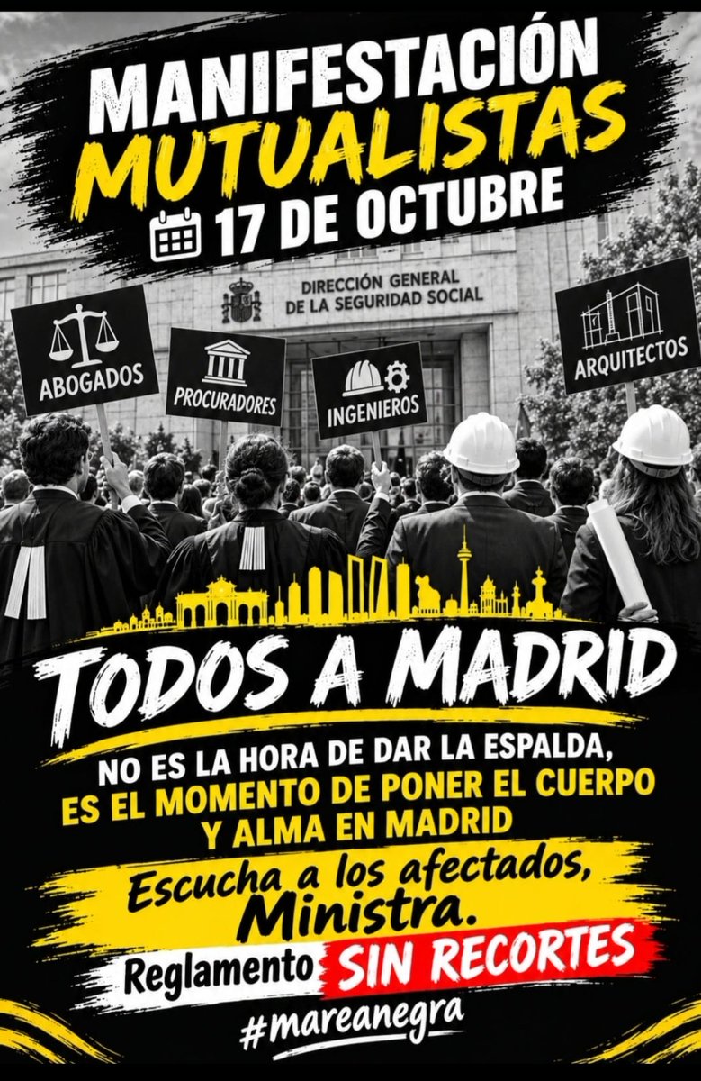 plataformareta's tweet photo. Tu futuro solo depende de tí.
Madrid 17 octubre 
11.15 concentración 
12.00 manifestación 
Salida, Consejo General de Procuradores https://t.co/nB14RX0Atn