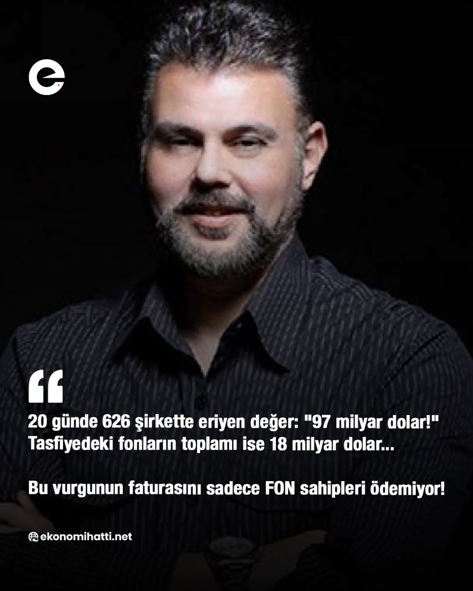 FikriPalas66228's tweet photo. @asikurtlar1 @YouTube 20 günde 626 şirkette eriyen değer tam 97 milyar dolar
Tasfiyedeki fonların toplamı ise yalnızca 18 milyar dolar Ve bu vurgunun faturasını sadece fon sahipleri ödemiyor Tablo ortada @MuratMuratoglux 
#HalkınSesiAnaPara #ppftamödensin #FonMağdurlarınaÇözüm
Benzinde ÖTV Vahap Seçer https://t.co/qk8fcPcOlA