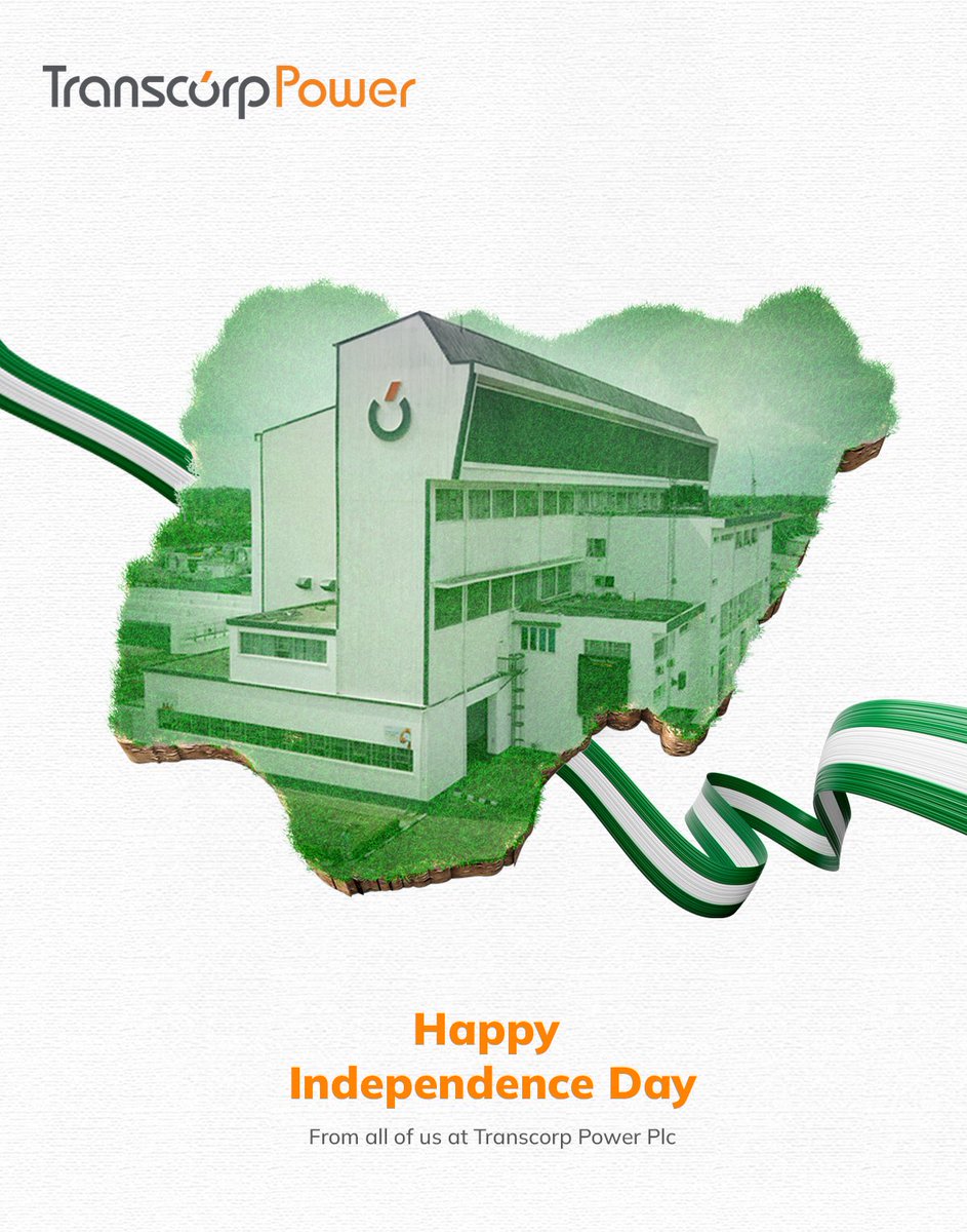 Transcorppower_'s tweet photo. Here’s to the Nigeria we believe in, the Nigeria we are building, and the future we are powering together.

Happy Independence Day, Nigeria! 🇳🇬 https://t.co/3ajei4QrV5