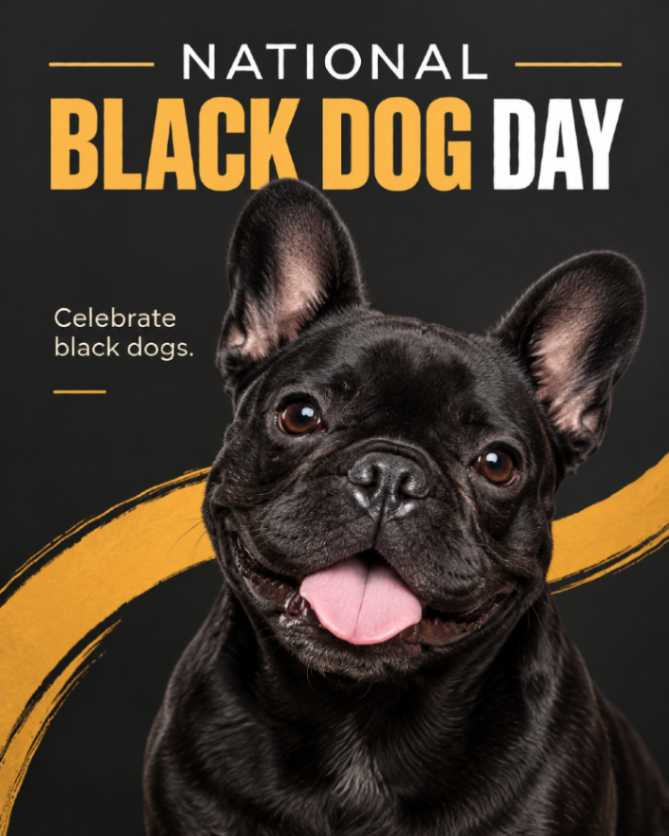 NoHoVet's tweet photo. National Black Dog Day celebrates these beautiful pups and reminds us that every dog deserves a chance to shine. 🖤🐶 Show us your black dog or give a shelter pup some extra love today! #NationalBlackDogDay #BlackDogs #DogLovers https://t.co/pOLe3kzNR9