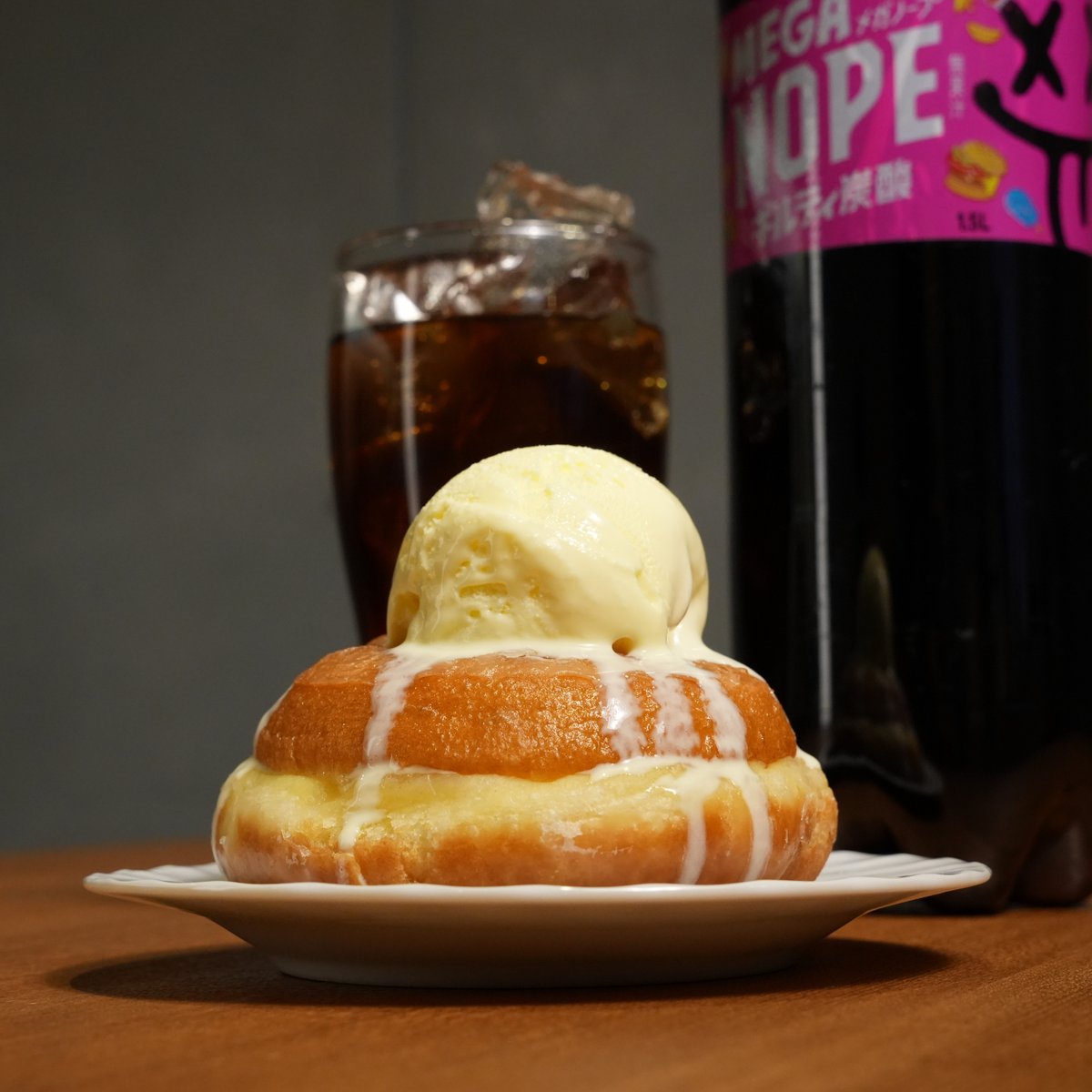 NOPE_jp's tweet photo. チートデイにメガギルティなご褒美作った🍨🍩 https://t.co/pmi9wZTToJ