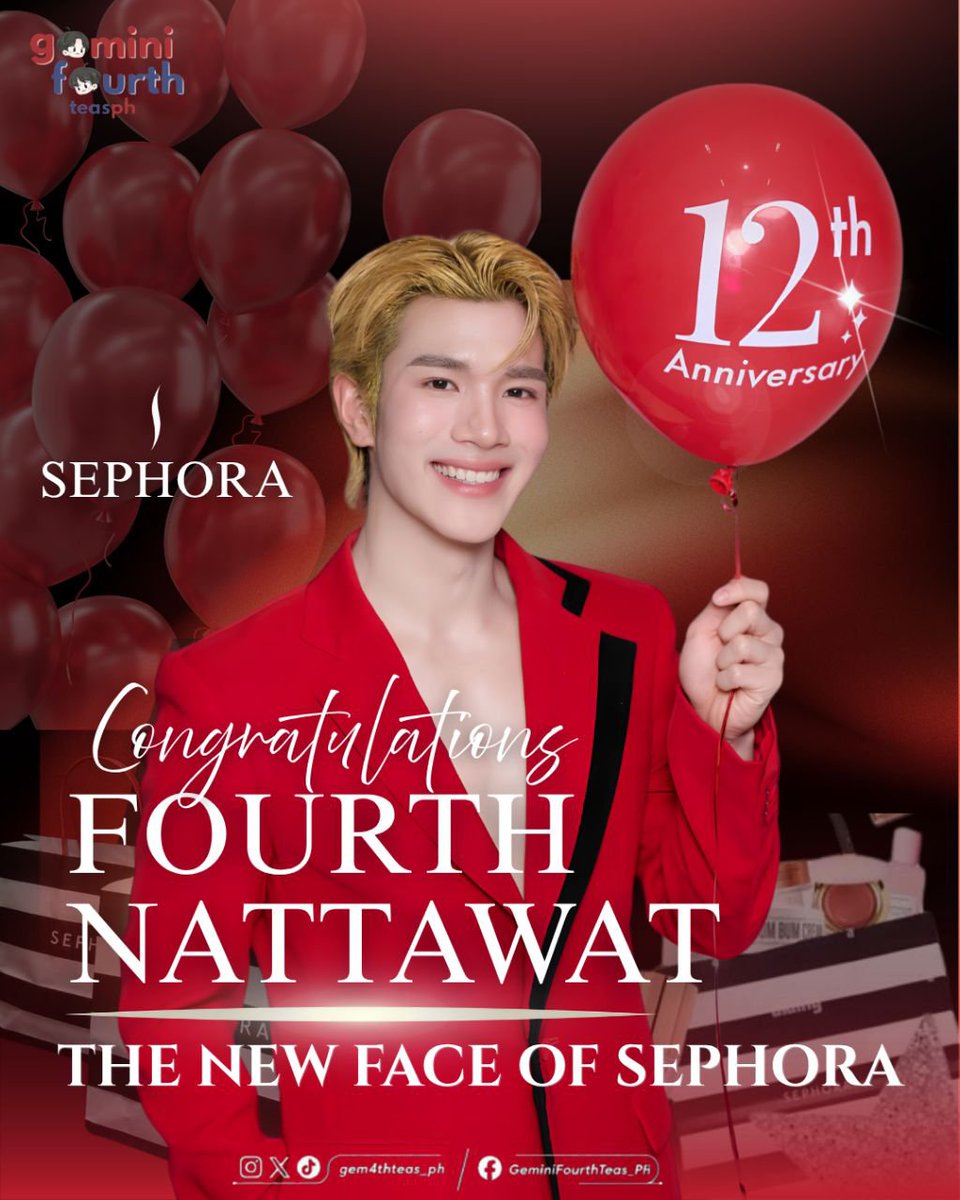 gem4thteas_ph's tweet photo. SEPHORA REALLY SAID: WE WANT FOURTH. AND WE AGREE. 😭❤️✨
Congratulations to our gorgeous boy @tawattannn on becoming the New Face of Sephora! Sephora found their face, and honestly… they chose SO well. 😳😍
#SEPHORAXFOURTH
#SephoraTH12thAnniversary
#FourthNattawat #โฟร์ทณัฐวรรธน์
#gem4thteas_ph
🌻